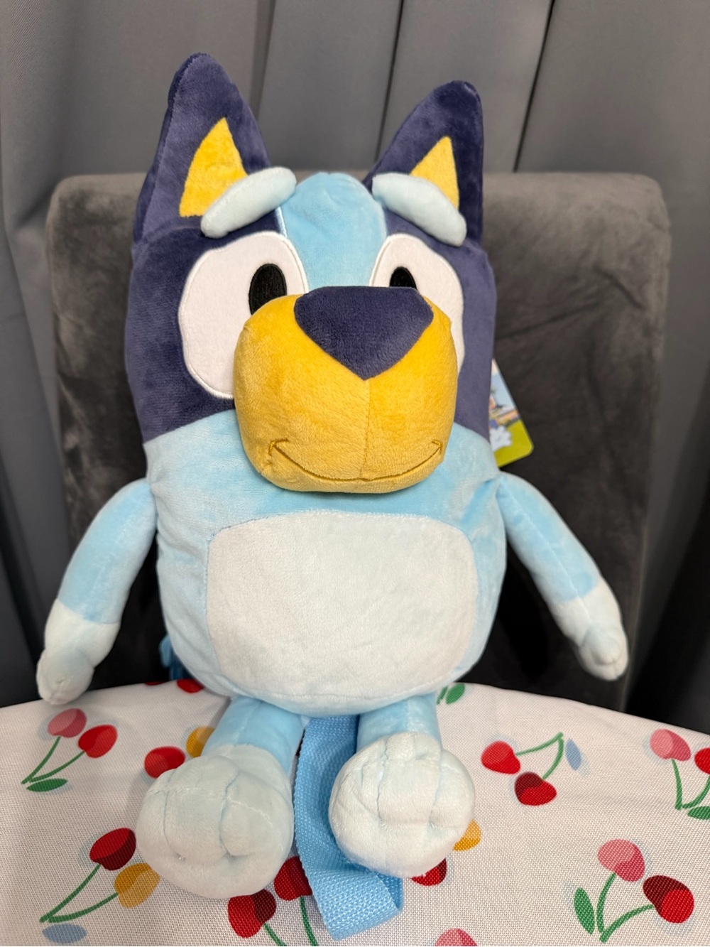 Bluey Plush Backpack - Light Blue and Navy Kids Plush